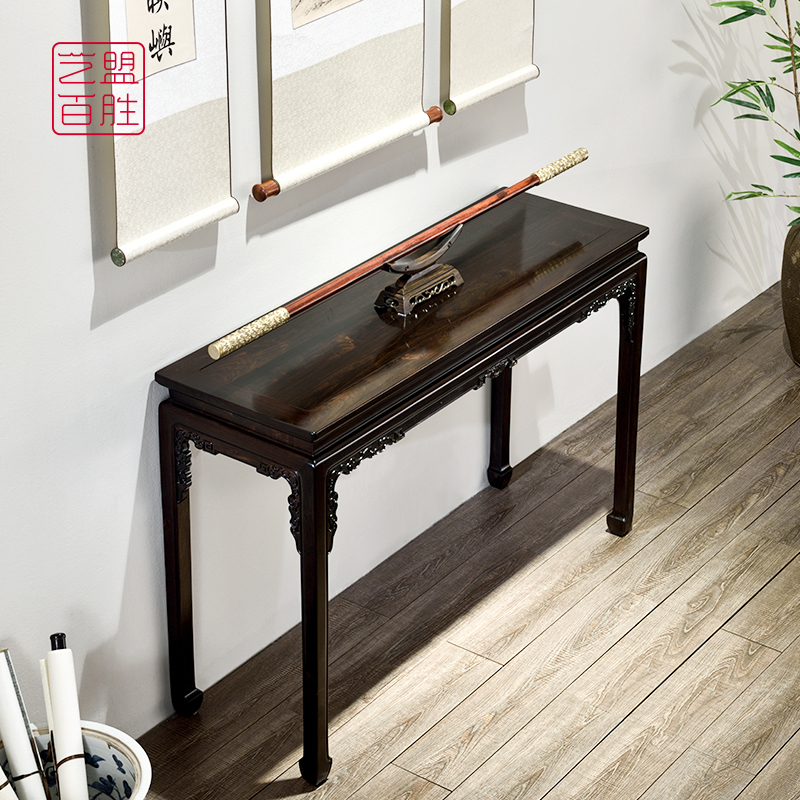 Yum of Yisheng Ziguangtan mahogany strip case Zen Chinese incense case Ming style porch table 12 m Duan Jing Tai strip case