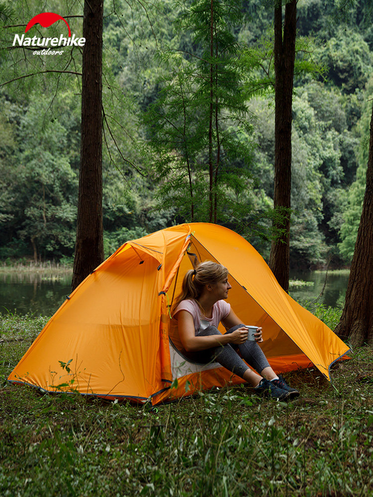 NH mobile customer outdoor single tent Anti-rain thickened field camping equipment Ultra-light portable double-layer riding tent