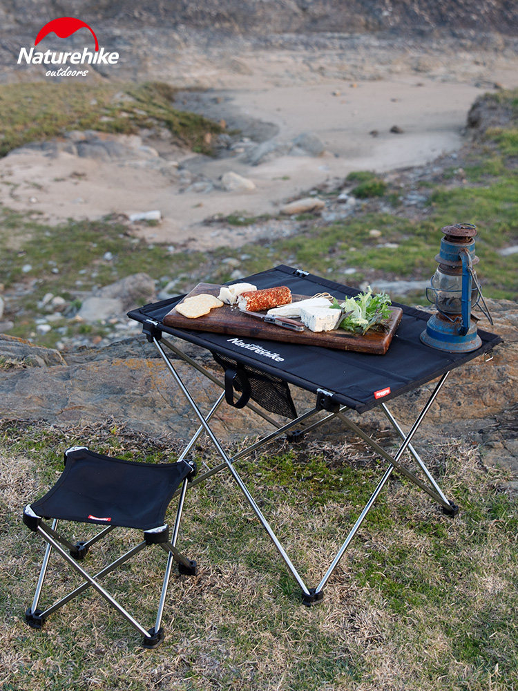 NH picnic table and chair Portable folding table and chair Aluminum alloy ultra-lightweight household barbecue outdoor table and chair set