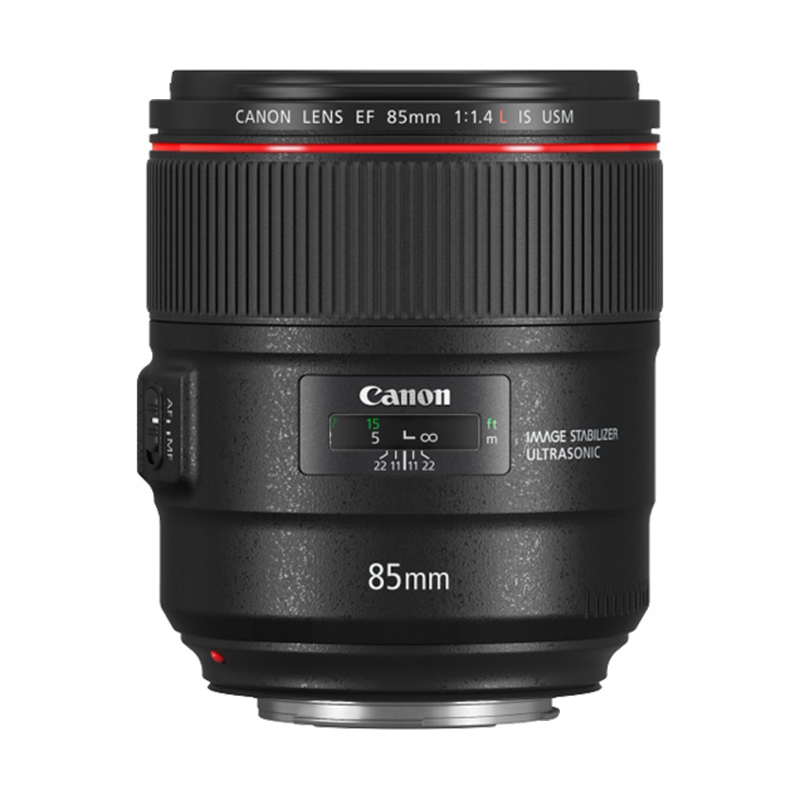 Canon mid-telephoto prime lens EF 85mm f 1 4L IS USM monocular portrait lens 85 f1 4