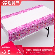 Birthday party Crown blue pink childrens tablecloth supplies tablecloth Baby Disposable tablecloth
