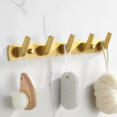 Nordic wardrobe shoe cabinet hook coat hook wall door-to-door punch-free drawing gold creative row hook clothes hanger