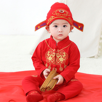 Year Arrest Week Gown Girl Baby Boy Baby Boy Spring Autumn Summer Cash Full Moon 100 Days China Wind Clothes Suit Tange