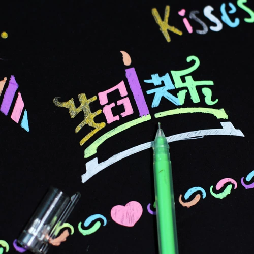 Хайлайтер, гуашь, радужная ручка, фотоальбом, «сделай сам»