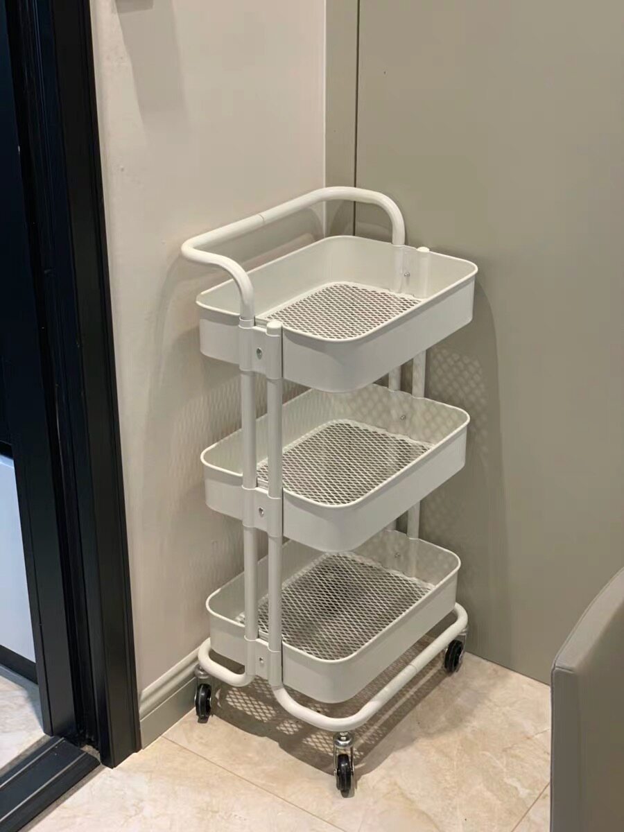 Beauty Hair Shop Tool Car Medecor Trolley Kitchen Shelve With Wheels Mobile Containing Layer Rack Children's Supplies Shelf