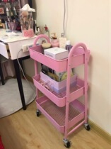 Baby childrens products trolley storage rack floor-to-ceiling multi-layer storage bedroom pulley movable bathroom storage rack
