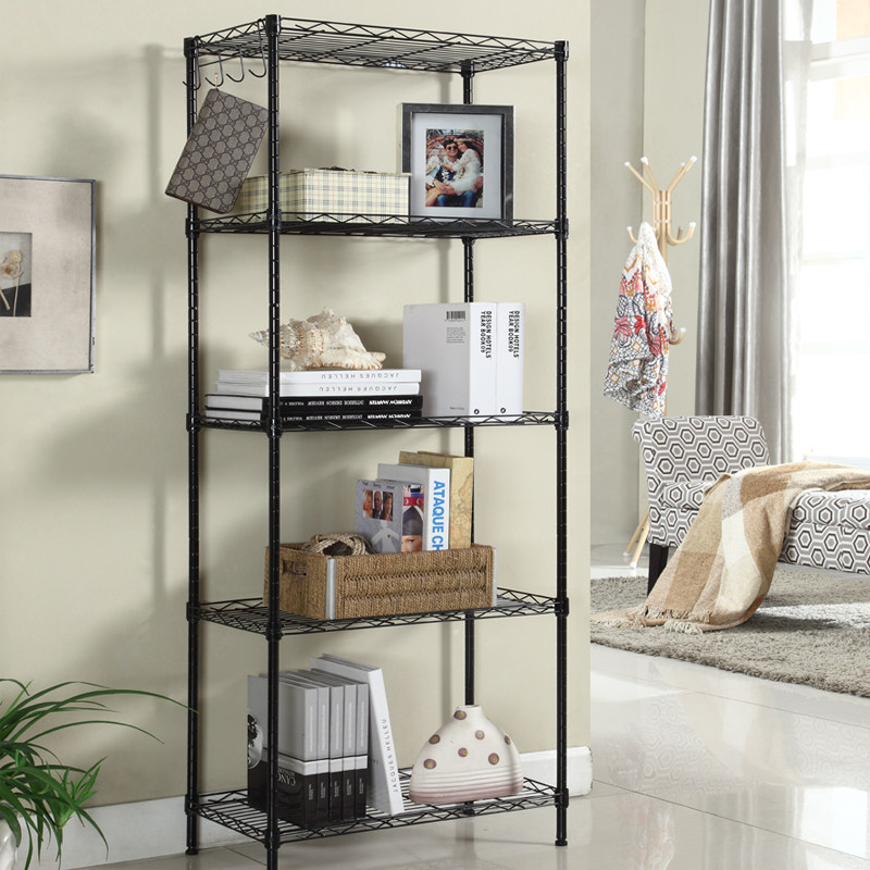 Space Master Shelving Shelf Floor Metal Containing Shelf Kitchenette Shelf Shelving Shelf Finishing Frame Black