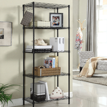 Space master shelf floor metal storage rack kitchen floor shelf storage rack finishing rack Black