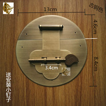 Chinese antique copper accessories camphor wooden box luggage box buckle box lock buckle jewelry box decoration buckle box nose pure copper