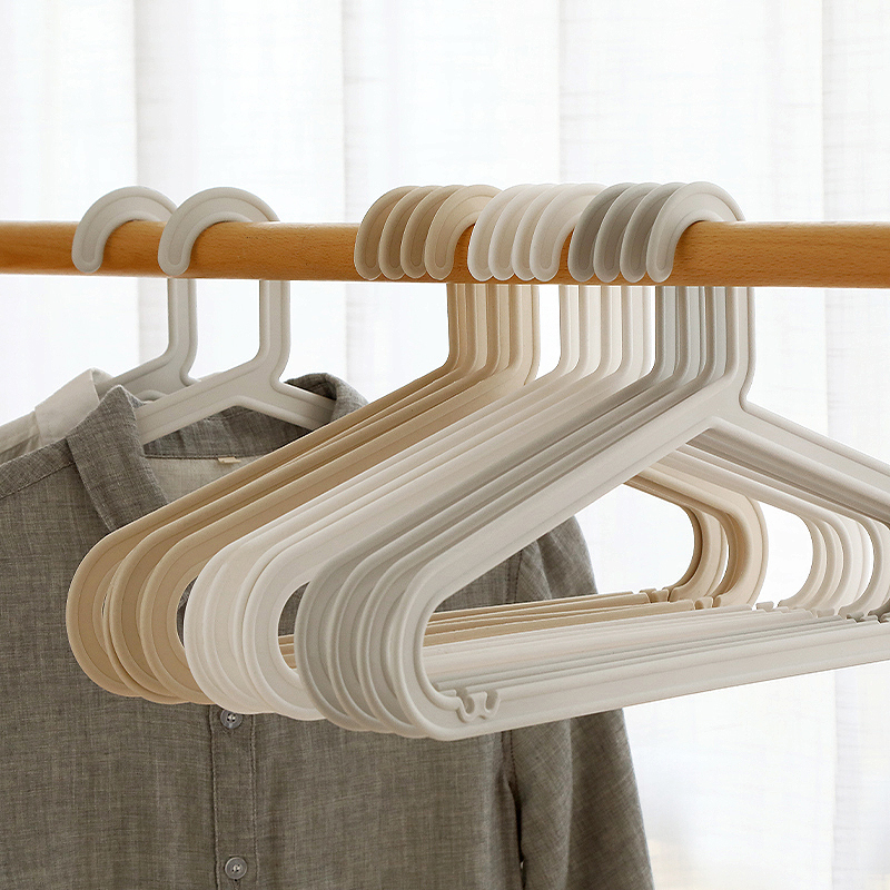 20-Pack of Shoulder-Free Hangers, Non-Slip Clothes Hangers, Dormitory Drying Racks, Household Clothes Hangers, Plastic Clothes Hooks