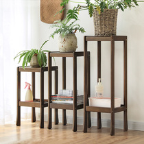 Flower rack solid wood multi-layer room built-in rack balcony flower rack simple flower pot rack simple modern living room corner flower rack