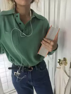 Spot Korean sienn * boutiqu * same polo wool lapel knit sweater