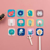 Hook Powerful Viscose Creative Cute Wall-mounted Wall Kitchen Load-bearing Home Free of punch suction cups No-mark adhesive hook