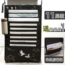 Multifunctional desk waterproof student hanging book bag high school student book standing large capacity multilayer containing classroom book theorizer