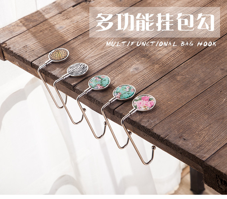 Deskside bag hook student class desktop bag hook large load-bearing portable bag artifact metal creative bag buckle