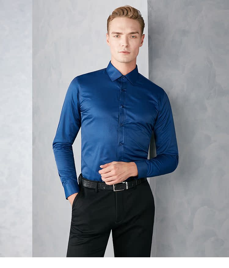 Áo sơ mi dài tay cổ tròn của Shirhan / Shanshan áo sơ mi đen