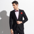 Shanshan Phù hợp với nam giới Slim Business Váy đen Váy cưới thoi trang nam Suit phù hợp
