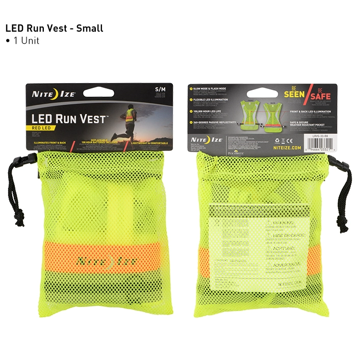 Nai Ai NiteIze ngoài trời LED thể thao vest phát sáng Vest an toàn cảnh báo đêm cưỡi ngựa áo khoác nỉ lining