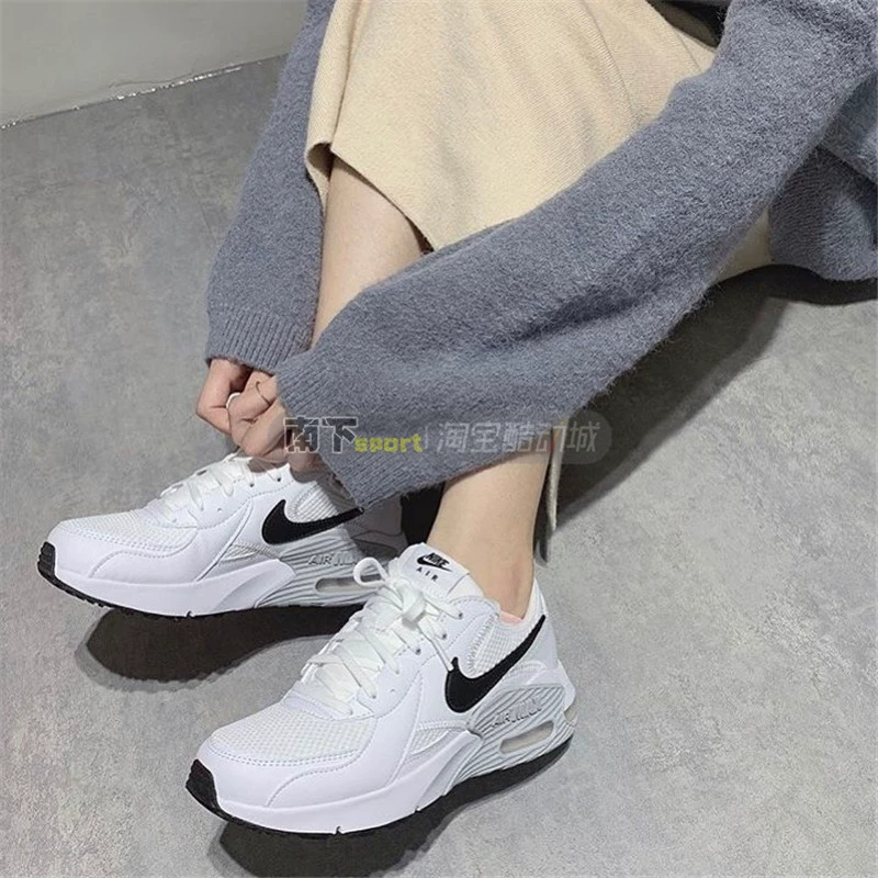 Nike / Nike Air Max Excee Mùa hè Nữ Air Cushion Pure White Casual Running Shoes CD6894-100 - Dép / giày thường