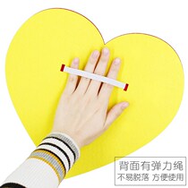 Chinese Heart Opening Ceremony Kindergarten Dance Performance Games Non-woven Love Flag Hand Props Heart Shape