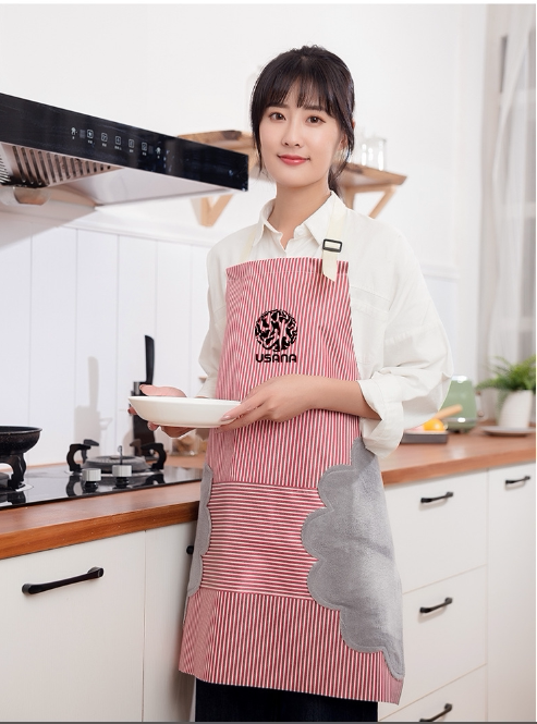 Baby baby usana USANA kitchen bib new apron waterproof and stain-resistant gift hand-wiping milk tea shop custom LOGO - Taobao
