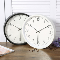 Nordic Minimalist Clock Modern Home Mute Hanging clock Living room Bedroom Fashion House Hanging Watch Metal Quartz Bell Round