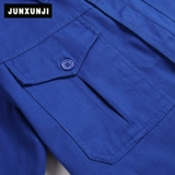 Демисезонный хлопковый износостойкий комбинезон, с вышивкой