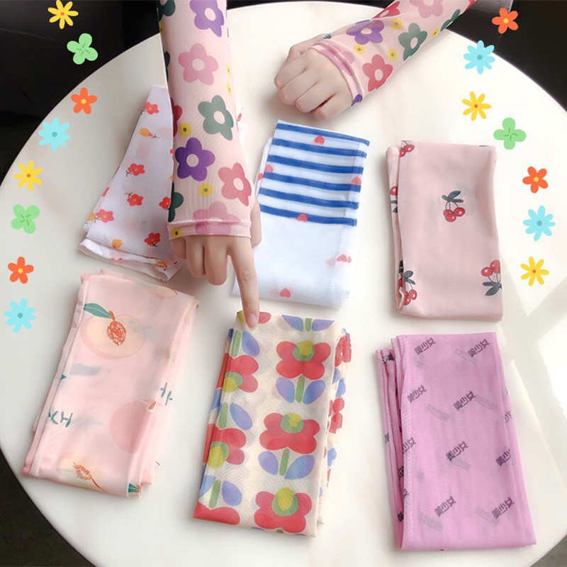 Elegant Wind Ice Arms Sunscreen Women's Armchair Cuff Arms Gloves Ice Silk Sleeve Drive Ins 100 Lapped Thin UV rays