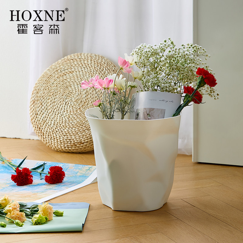 Hodgson Nordic Wind Guest Bedroom Hall Dressing Room Fashion No Lid Thickened Large Plastic Creative Waterproof Trash Can