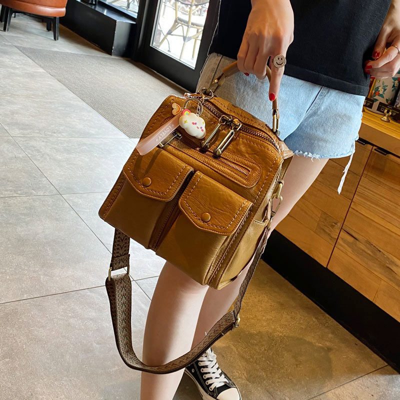 Korean-Style Multifunctional Backpack for Women 2025 New Design Niche Backpack Fashion Three-Way Shoulder Crossbody Bag Trendy