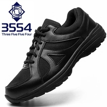 3554新款作训鞋男黑色解放鞋冬季劳保网眼训练跑步鞋大码胶鞋