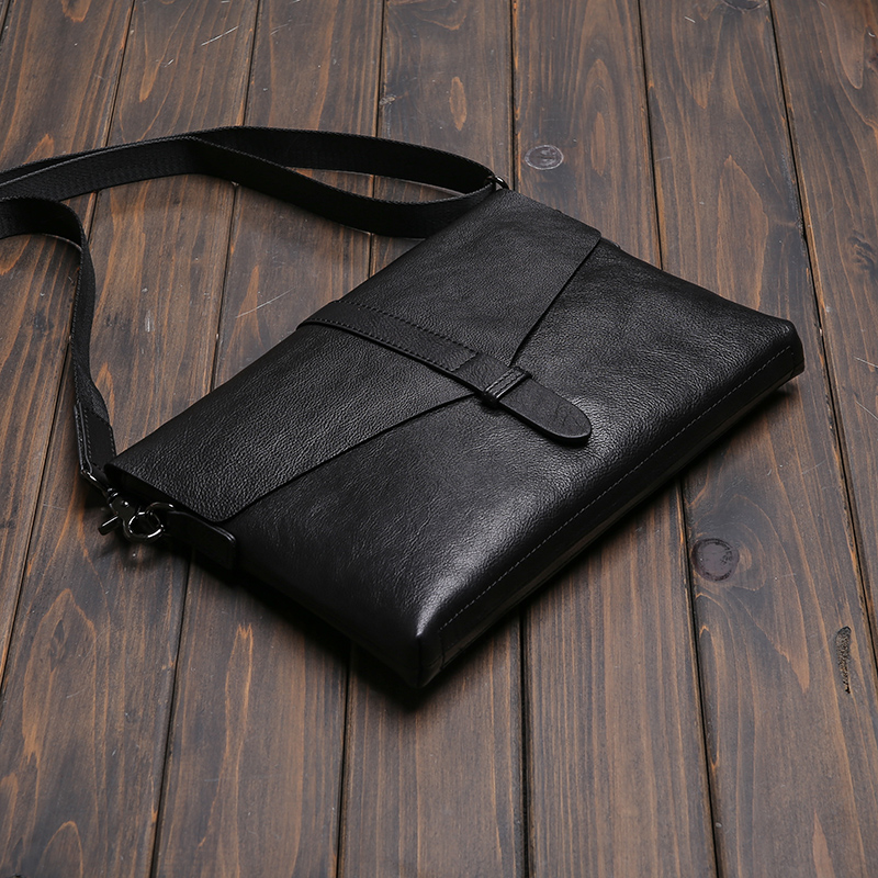 Jiucheng Liangpin original leather handbag men's letter bag fashion casual first layer cowhide Business Men's shoulder bag