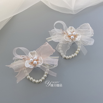 Fleur de poignet de demoiselle dhonneur fleur de main de sœur de mariée mariage haut de gamme de style super féerique bracelet simple coréen souvenir de fleur