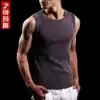 LREMARS 2019 new men's sleeveless T-shirt men's pure cotton wide shoulder sleeveless T-shirt men slim fitness 1-5