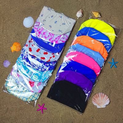 Cloth Swimming Cap Woman Male Universal Adult Nylon Spandex Elastic Fabric Bubble Spa Color Pure Color Multi-colored Fashion