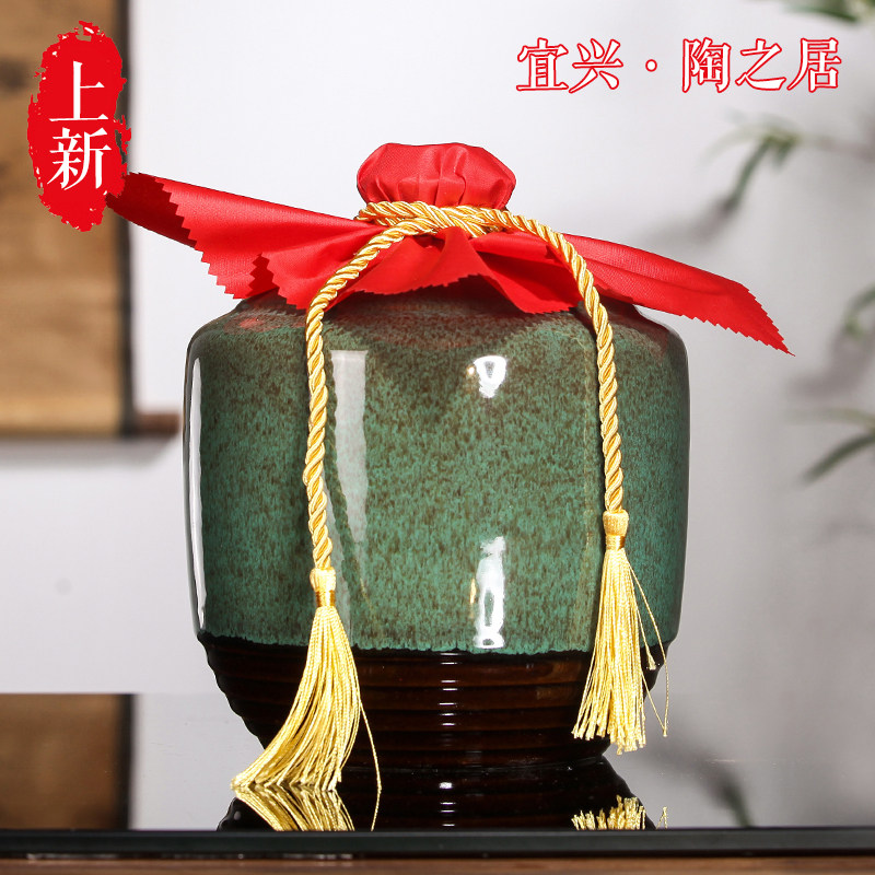 Ceramic wine Wine Clay Pottery Wine Bottle Home sealed cellar Tibetan brewery 5 catty Imitation Ancient Wine Jar Whole box for sale