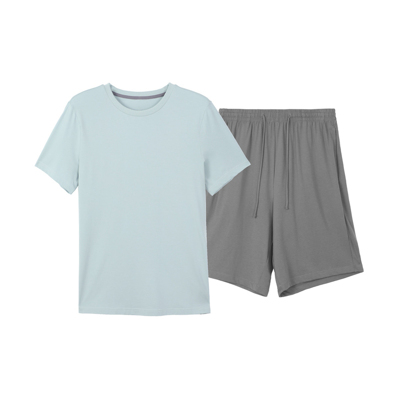 Ivu's New Men's Round-Neck Pullover Short-Sleeved Pajamas and Home Wear Set Uly0228 from Embry's Brand