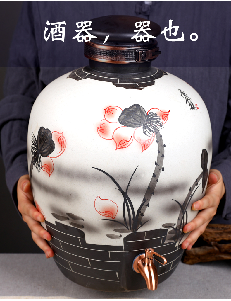 Jingdezhen ceramic jar 10 jins 20 jins 30 kg sealed it wine casks liquor bottles of archaize hip places