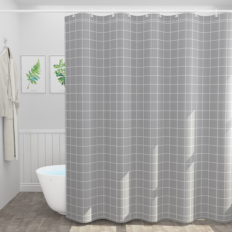Thickened Bathroom Shower Curtain, Waterproof and Light-Blocking Partition Curtain for Shower Room
