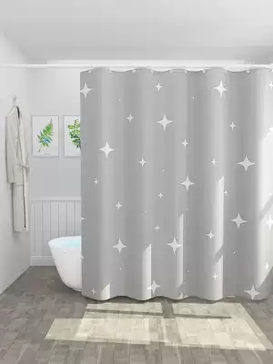 Nordic ins bathroom shower curtain Powder room partition Bath tarpaulin curtain Toilet occlusion water barrier Light luxury door curtain