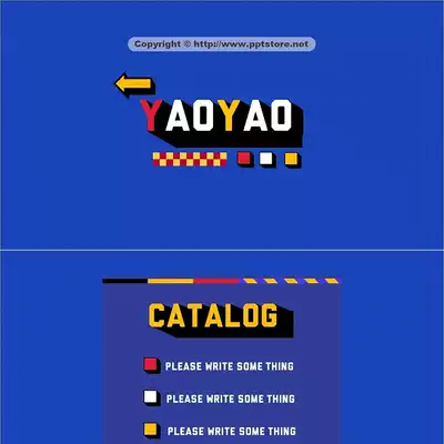 (Fashion color matching)Creative font design popular entertainment display PPT template creative colorful graffiti European and American