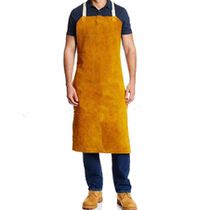 Thickened cowhide apron anti-scalding fireproof flame-retardant welder labor protection leather clothing work clothes waist