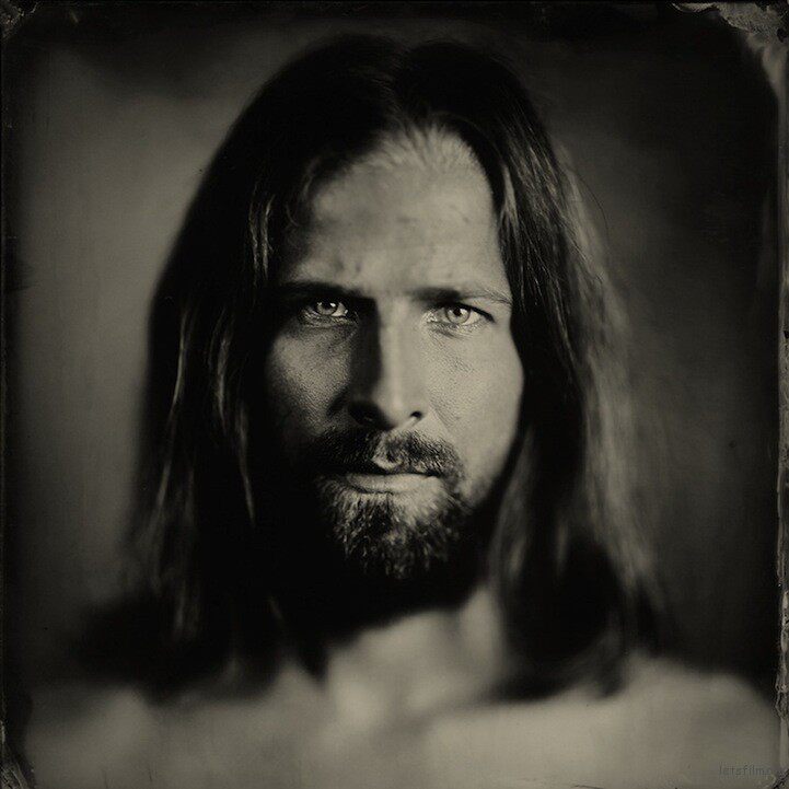 (Fillin Silos) Wet Plate Photography Black And White Large Painted Glass Plate Photography BW