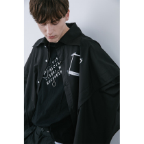 EKCOOKIES original design Li road repair high dust dust with irregular streamer deconstruction profile long sleeve shirt