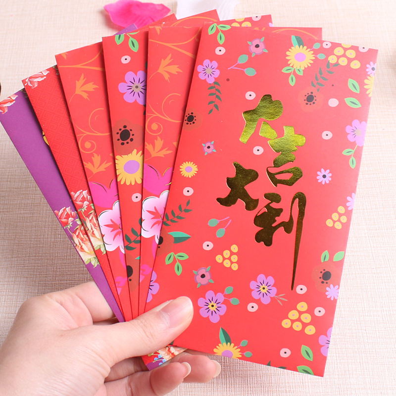 Export boutique New Year red packet Hong Kong version Chinese style red packet 2021 New Year Blessing word Red packet Ox Year red packet custom