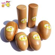 Large solid wood sand egg Orff musical instrument sand egg music teaching aids maracas wooden student musical instrument beech sand bell