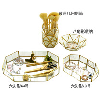  Dresser cosmetics storage box decoration retro mirror skin care product tray handmade Phnom Penh glass pastry tray