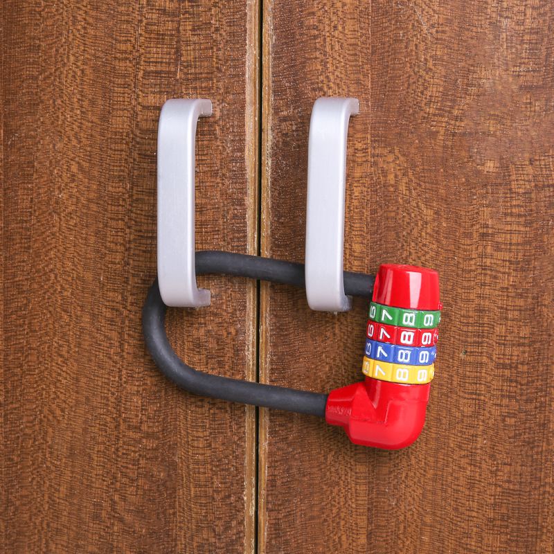 Lengthened coded lock integral cupboard lock cabinet key lock home wardrobe cabinet door cabinet cabinet shoe cabinet U type long beam padlock