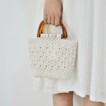 Tea green hand-made original design hand-woven small bag diy material package finished Hyacinth