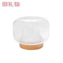 Warm mountain lamp literary youth creative bedroom sleep night light Japanese craftsman rechargeable fish tank potted